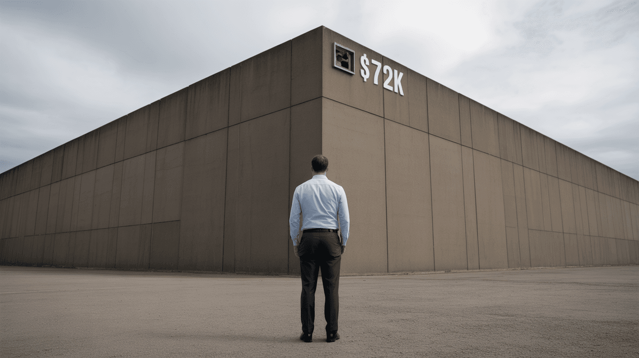 Bitcoin presses against the $72K wall — institutional inflows fall 78% as Fear & Greed crashes to 14